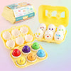 Montessori 3D Eggs Puzzle – Fajna zabawa na Wielkanoc – gra w sortowanie jajek