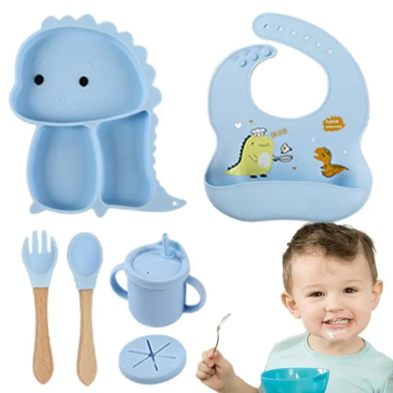 Dino Tablewear Set™ - Silikonowe naczynia dla dzieci - Akcesoria