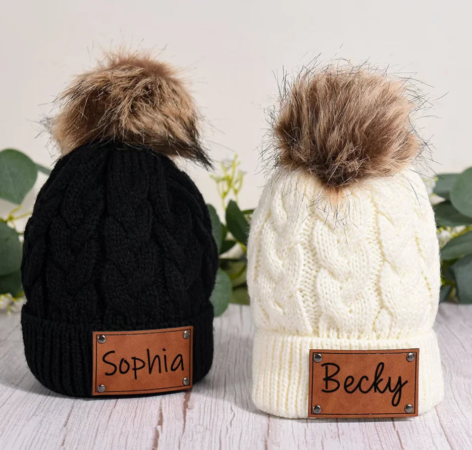 Mini Fashion™ - Personalizowana czapka z pomponem - Czapka zimowa