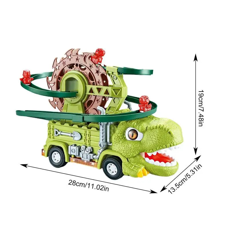 Dino Slide Truck™ - Zjeżdżalnia dinozaurów - Zabawka interaktywna