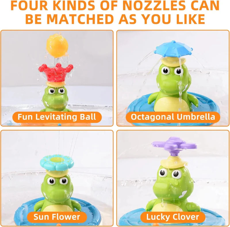 Light Up Crocodile Bath Toy – Zabawa interaktywna i wodna – Zabawki do kąpieli „Krokodylowa fontanna”