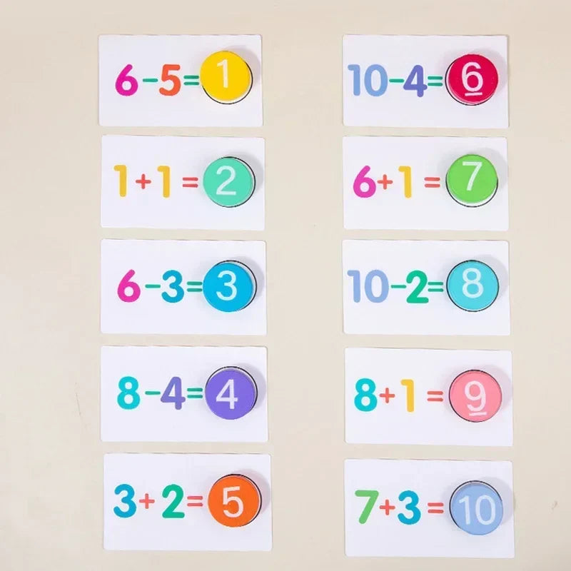 Math Tokens™ - Karty matematyczne dla dzieci - Zabawka edukacyjna