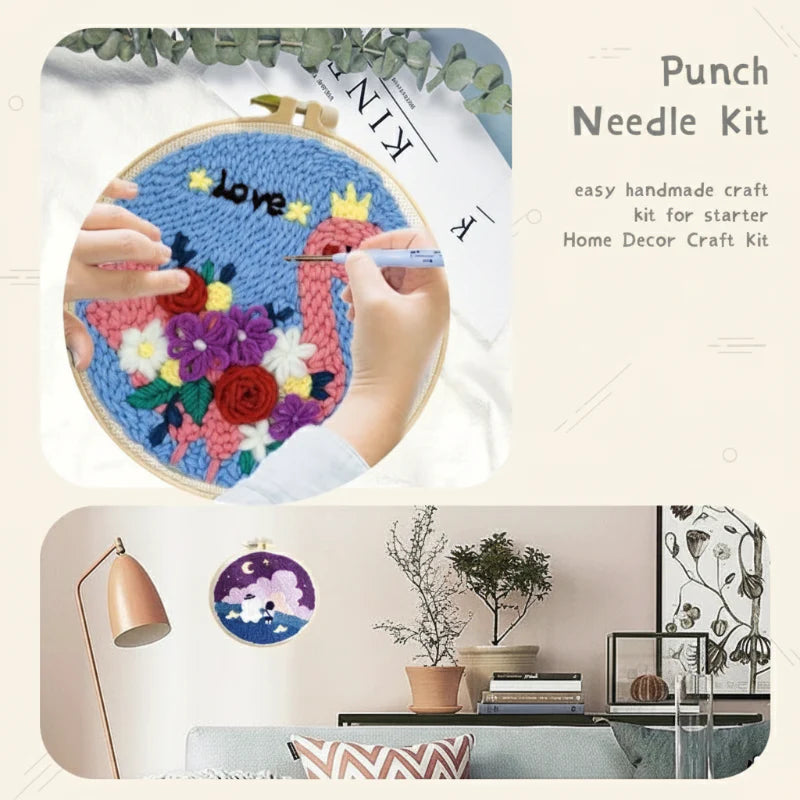 SoftLoop – Delikatne i kreatywne – zestaw do dekoracji wnętrz DIY Punch Needle