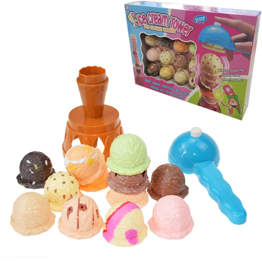 Ice Cream Stack Game™ - Gra zręcznościowa gałki lodowe - Zabawki
