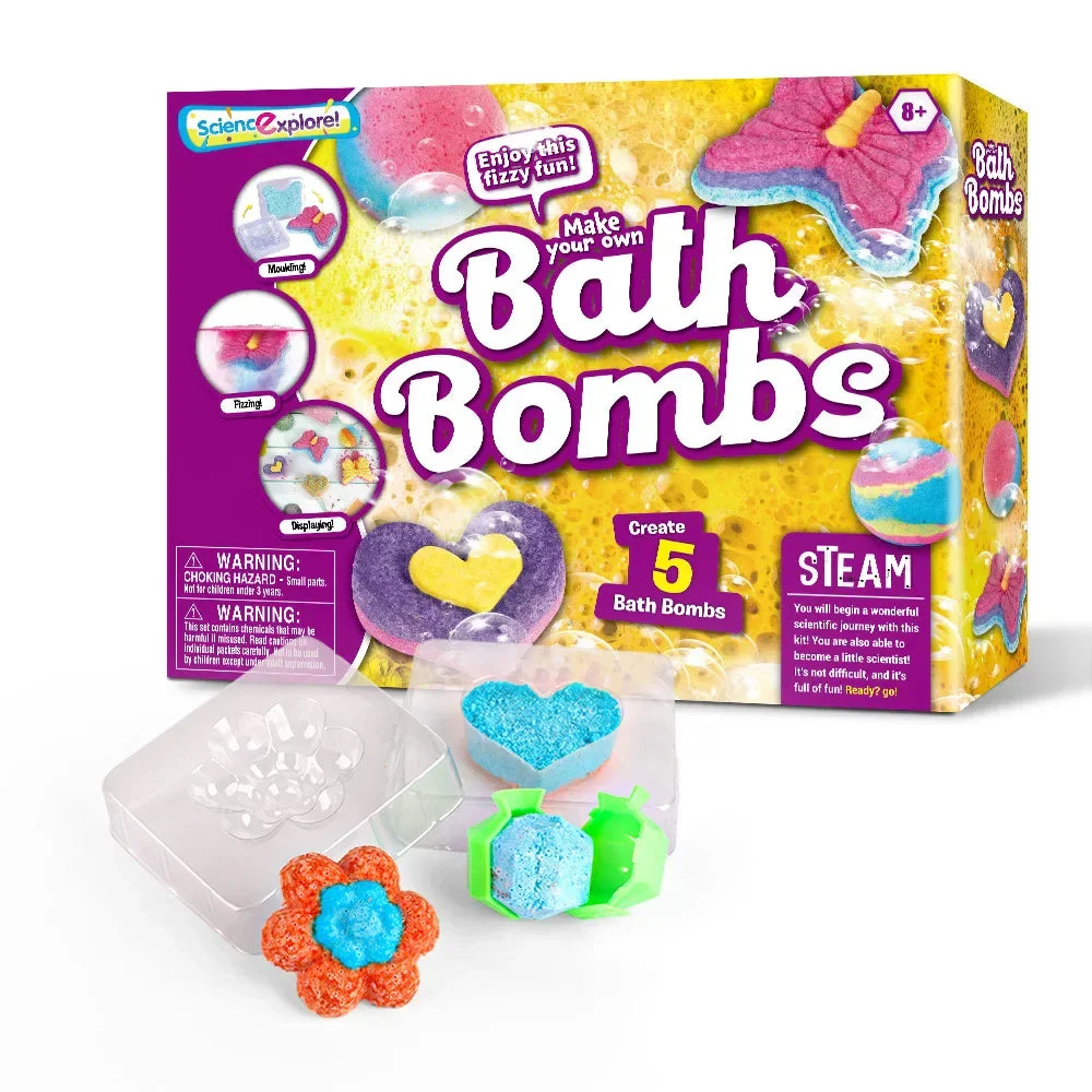 BathBombs – Kolorowe i edukacyjne – zestaw do samodzielnego wykonania kulek musujących do kąpieli