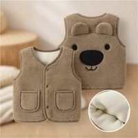 Thumbnail for Baby Bear Fleece Vest – Ciepła i miękka – dziecięca kamizelka z motywem misia