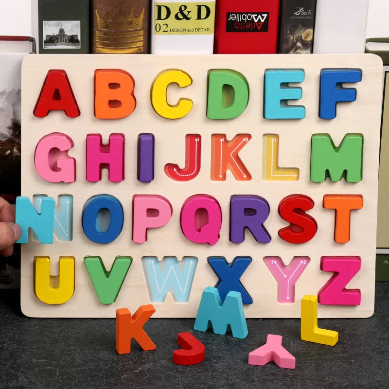 AlphaBlocks – Drewniane i edukacyjne – puzzle z literami 3D