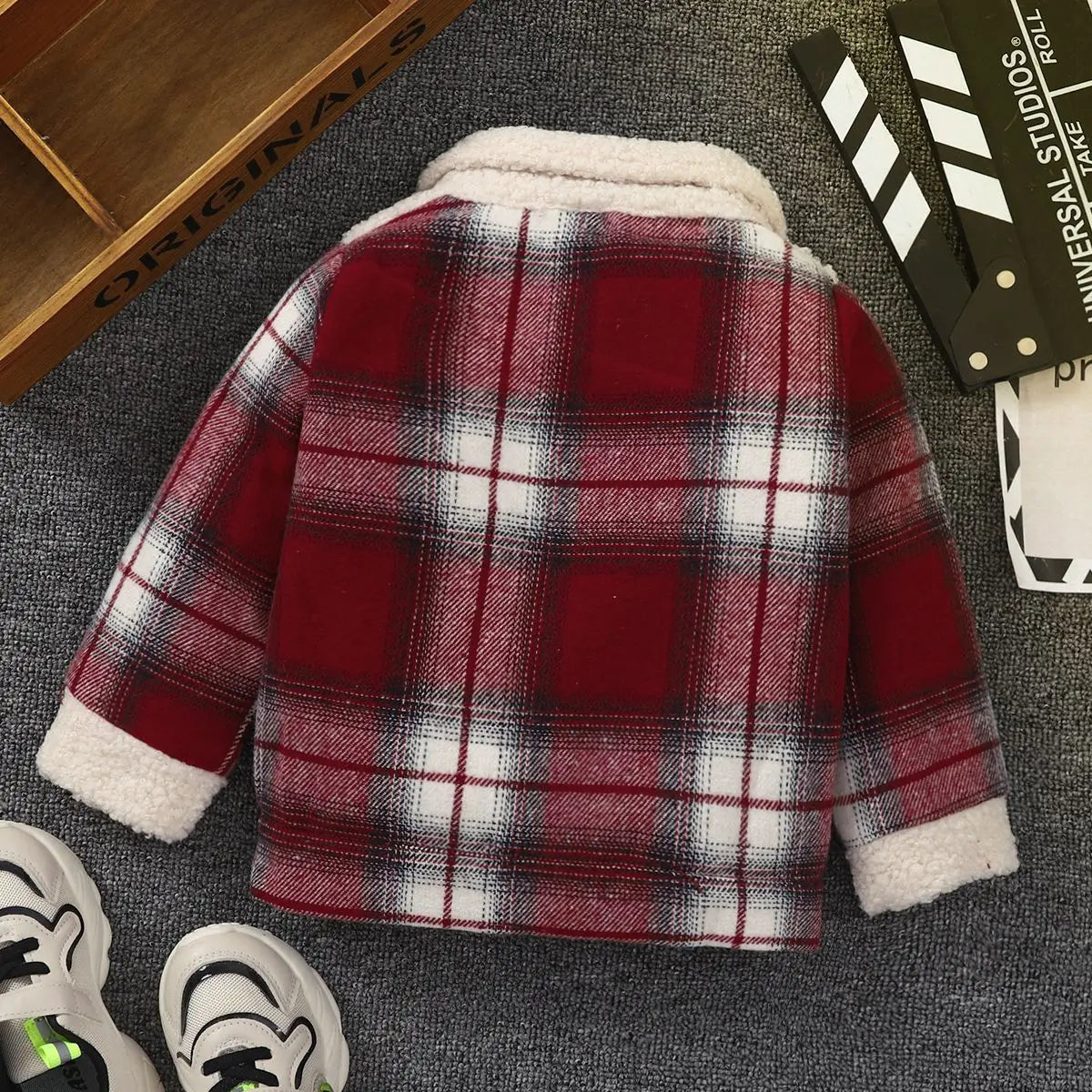 Mini Fashion™ - Ciepła i stylowa kurtka dziecięca w kratkę - Odzież
