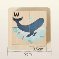 Thumbnail for WoodMind – Kreatywne i edukacyjne – drewniane puzzle Montessori 6 w 1 z motywem zwierząt