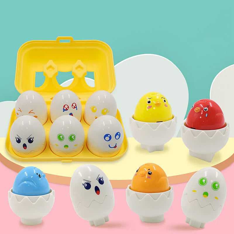 Montessori 3D Eggs Puzzle – Fajna zabawa na Wielkanoc – gra w sortowanie jajek