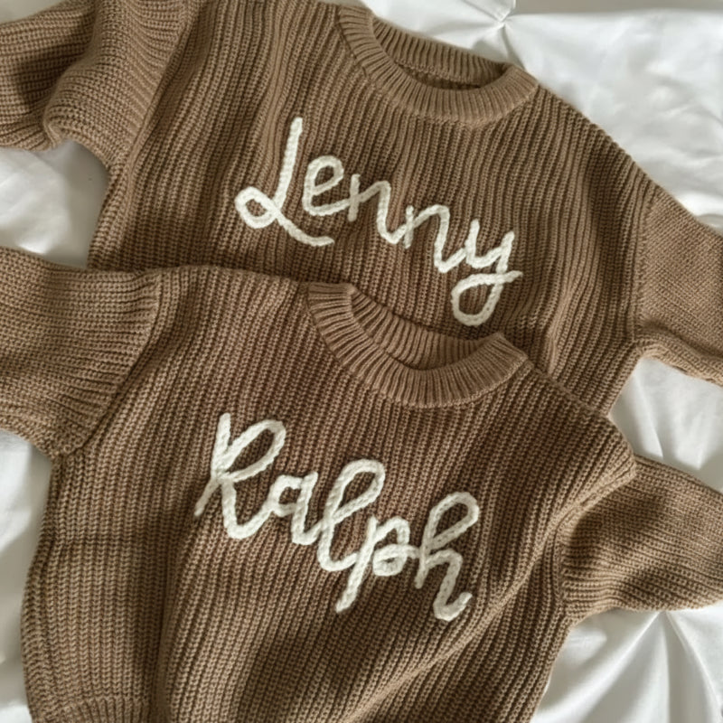 Personalized Baby Sweater – Wyjątkowy i uroczy – haftowany, spersonalizowany sweterek dla niemowląt