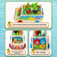 Thumbnail for Montessori Animal Matching Toy – Edukacyjne i interaktywne – wózek z puzzlami