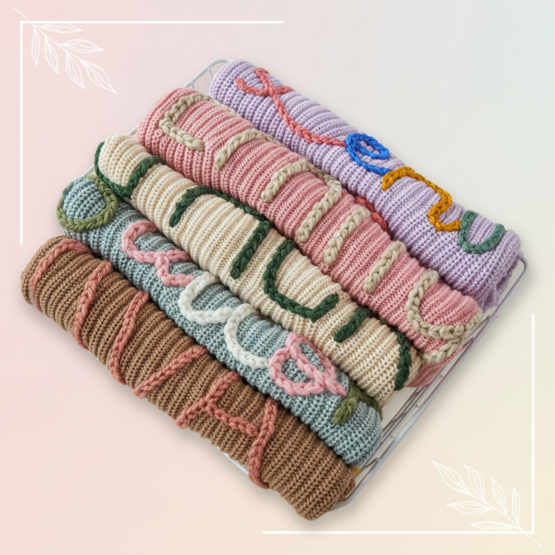 TinyStitch – Spersonalizowany sweter z imieniem dla dzieci