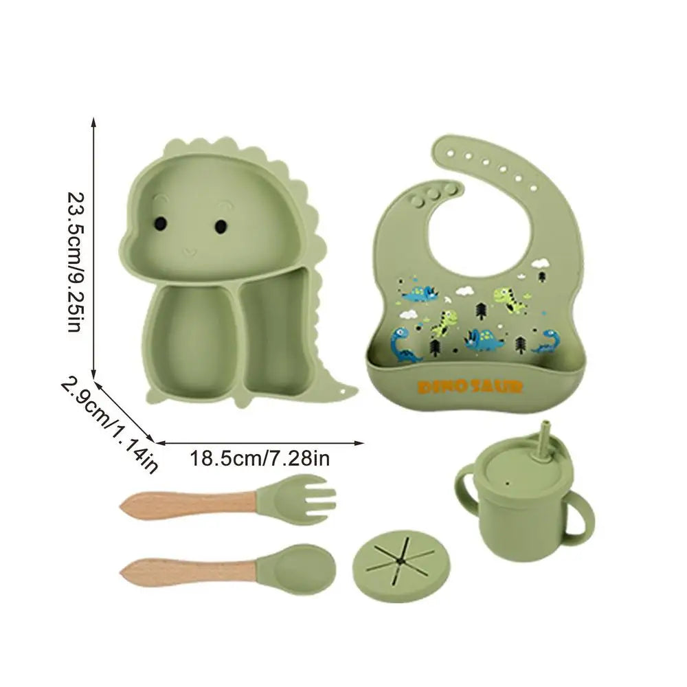 Dino Tablewear Set™ - Silikonowe naczynia dla dzieci - Akcesoria