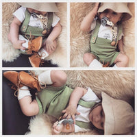Thumbnail for Mini Fashion™ - Śliczny dzianinowy dziecięcy romperKhaki romper