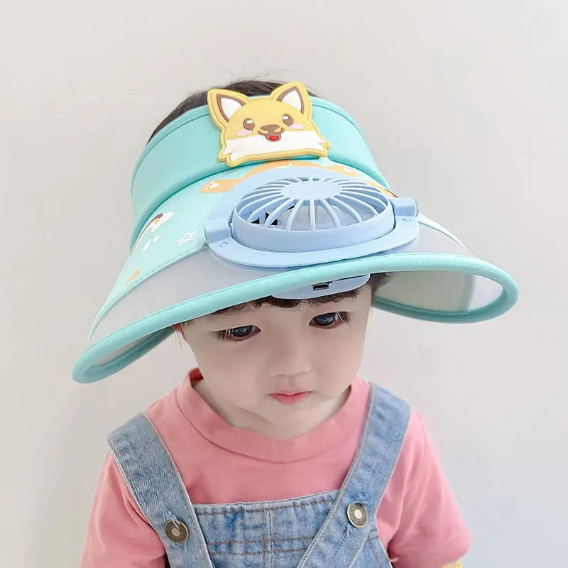 Mini Fashion™ - Kapelusz z wentylatorem - Czapeczka dla dzieci