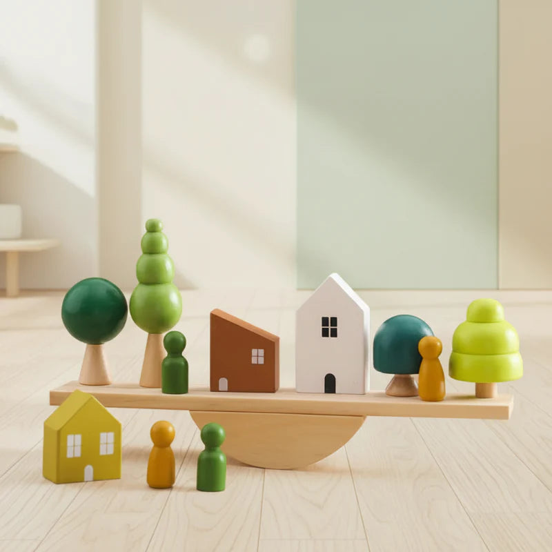 Wooden Forest Blocks – Kreatywność i rozwój – zestaw drewnianych klocków do układania