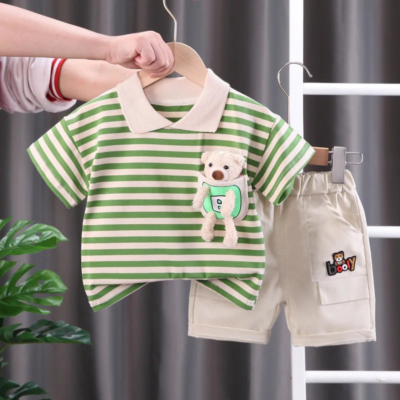 Mini Fashion™ - Zestaw odzieży w paski - Ubranka dziecięce
