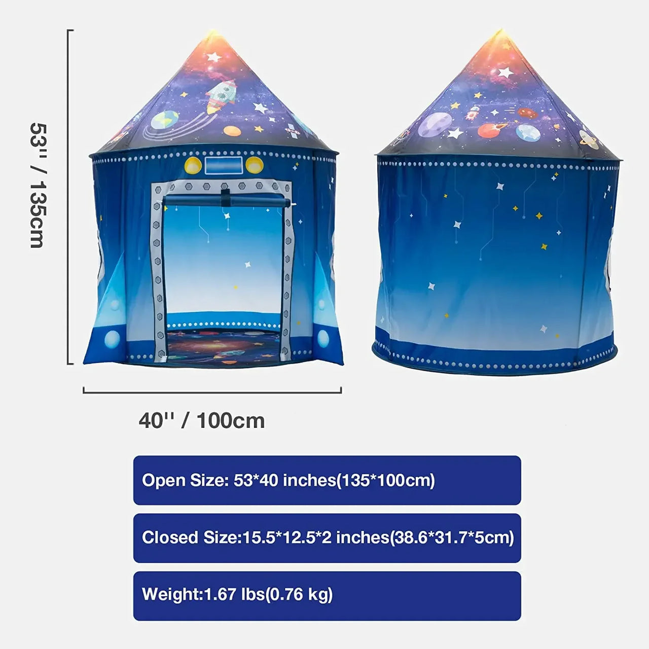 Rocket Ship Tent™ – Kosmiczny namiot do zabawy - Domek zabaw