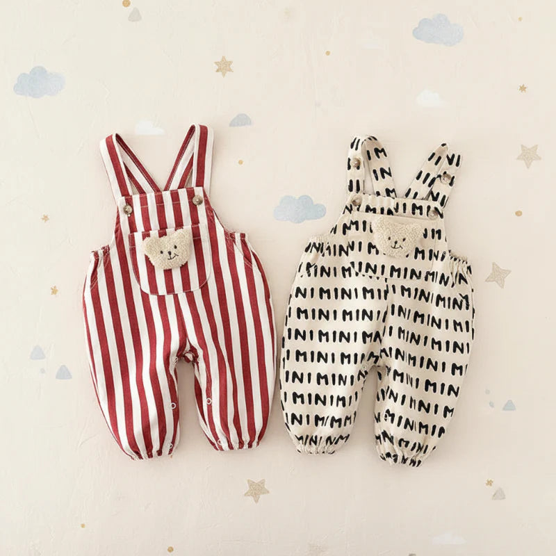 Striped Overall Romper – Miękkość i wygoda – kombinezon dziecięcy