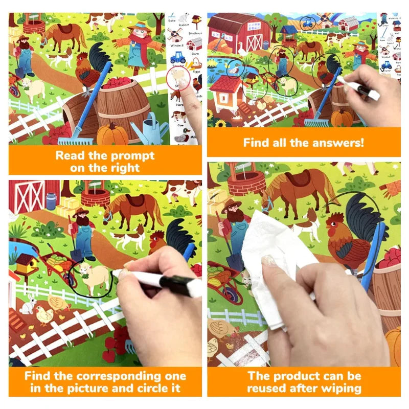 Search and Find Game – Nauka i zabawa – książka z zadaniami