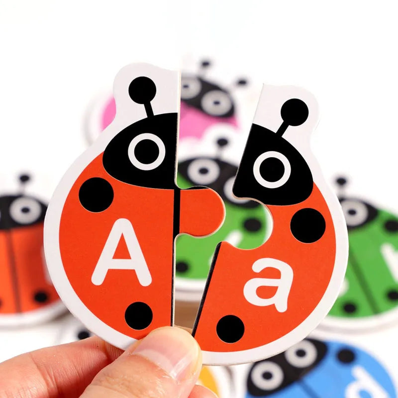 Wooden Letter Matching Game – Nauka i zabawa – Puzzle z alfabetem
