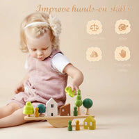 Thumbnail for Wooden Forest Blocks – Kreatywność i rozwój – zestaw drewnianych klocków do układania