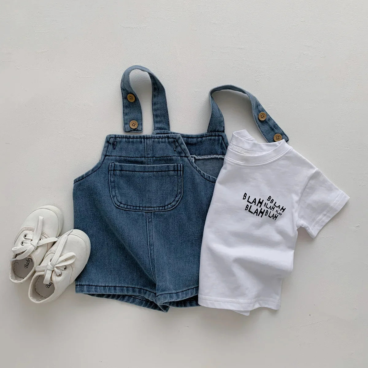 Mini Fashion™ - Dżinsowy zestaw ubrań dziecięcych - Odzież dla dzieci
