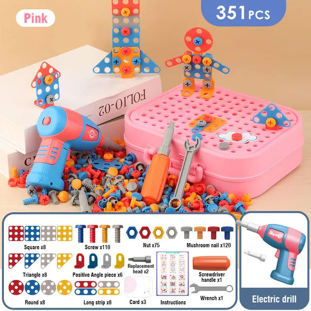 Screw Set™ - Zestaw narzędzi z wiertarką - Zabawka edukacyjna