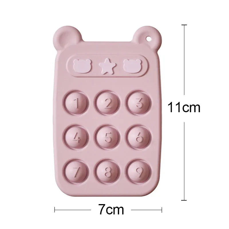 Fidget Toy™ - Silikonowy telefon sensoryczny - Gryzak i zabawka 2 w 1