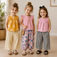 Thumbnail for Sleeveless Tops & Pants – Delikatny i stylowy – letni zestaw odzieży dziecięcej