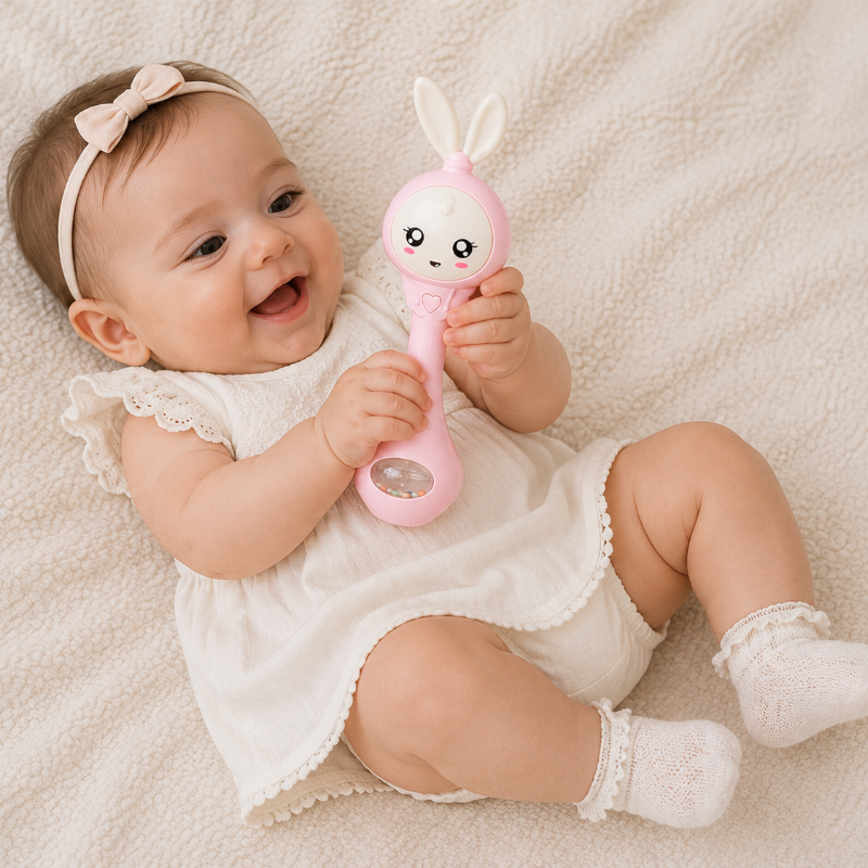 Fun Animal Rattle – Wesołe i edukacyjne – grzechotka dla niemowląt
