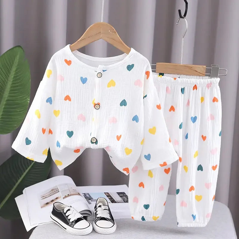 Mini Fashion™ - Lniany zestaw odzieży dziecięcej - Ubrania dla dzieci