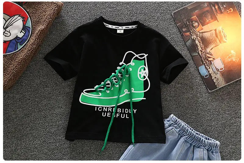 Mini Fashion™ - Letni zestaw dla chłopców - Odzież dziecięca