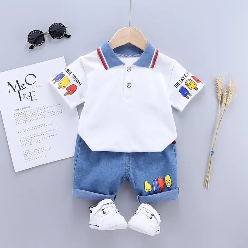 Mini Fashion™ - Letni komplet chłopięcy - Odzież dla dzieci