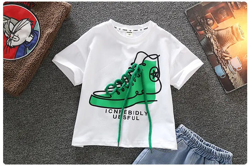 Mini Fashion™ - Letni zestaw dla chłopców - Odzież dziecięca