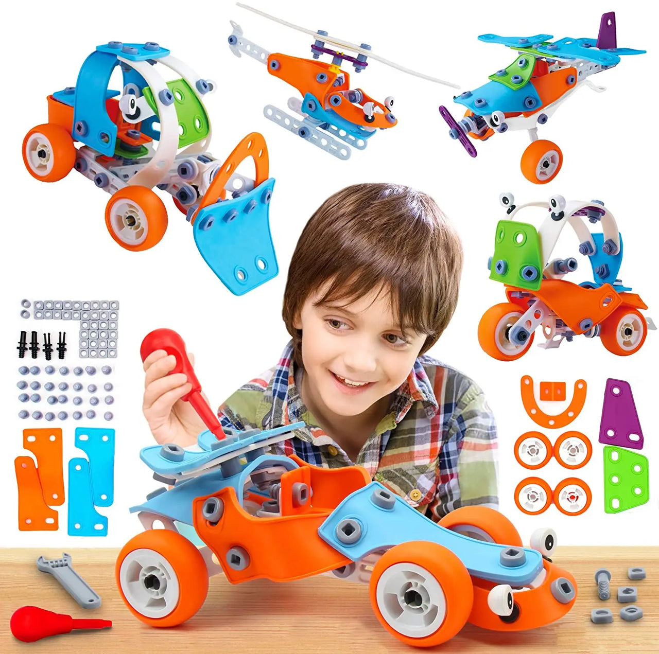 Build Genius Playset™ - Zestaw małego inżyniera - Edukacyjne zabawki STEM