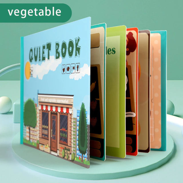 Quiet Book™ - Książka edukacyjna - Rozwój umiejętności motorycznych