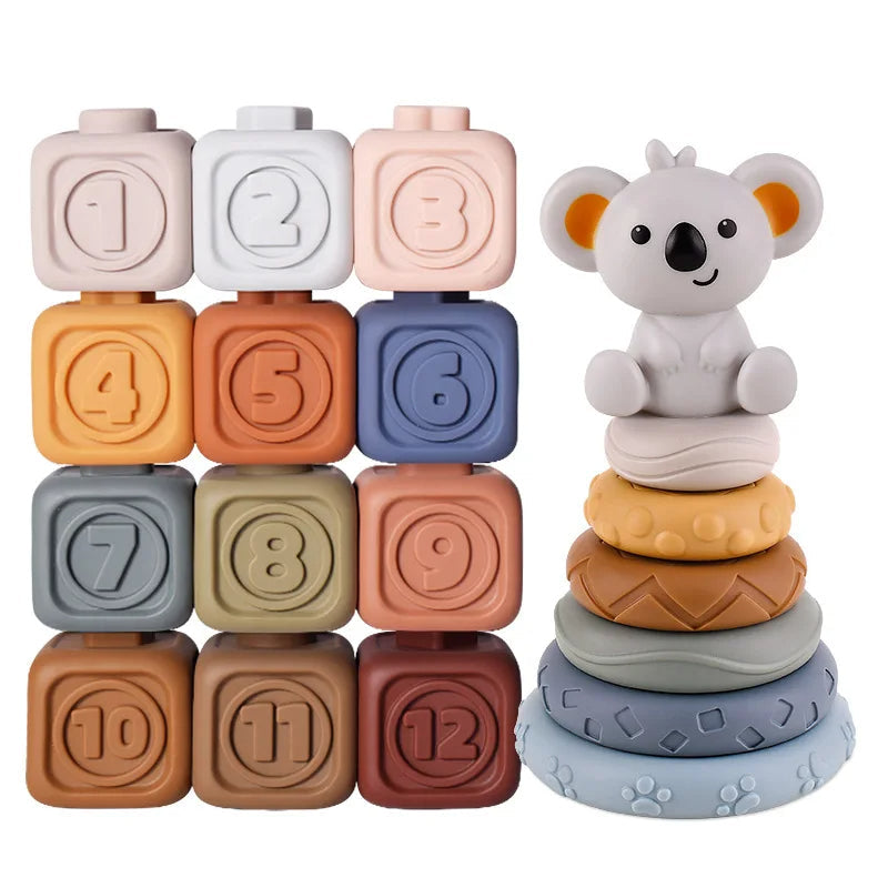 Koala Cubes™ - Miękkie gumowe klocki - Silikonowe gryzaki