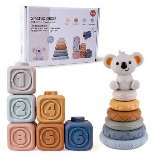 Koala Cubes™ - Miękkie gumowe klocki - Silikonowe gryzaki