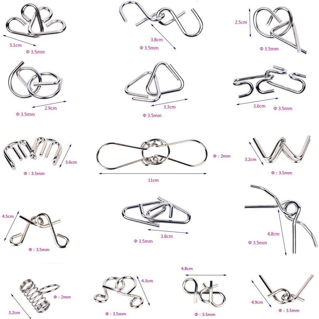 Metal Puzzle Ring Set™  - Metalowa układanka - Edukacyjna łamigłówka