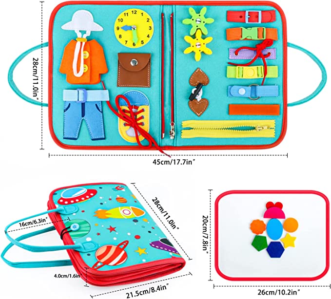 Sensory Book Board™ - Książka sensoryczna - Zabawka edukacyjna