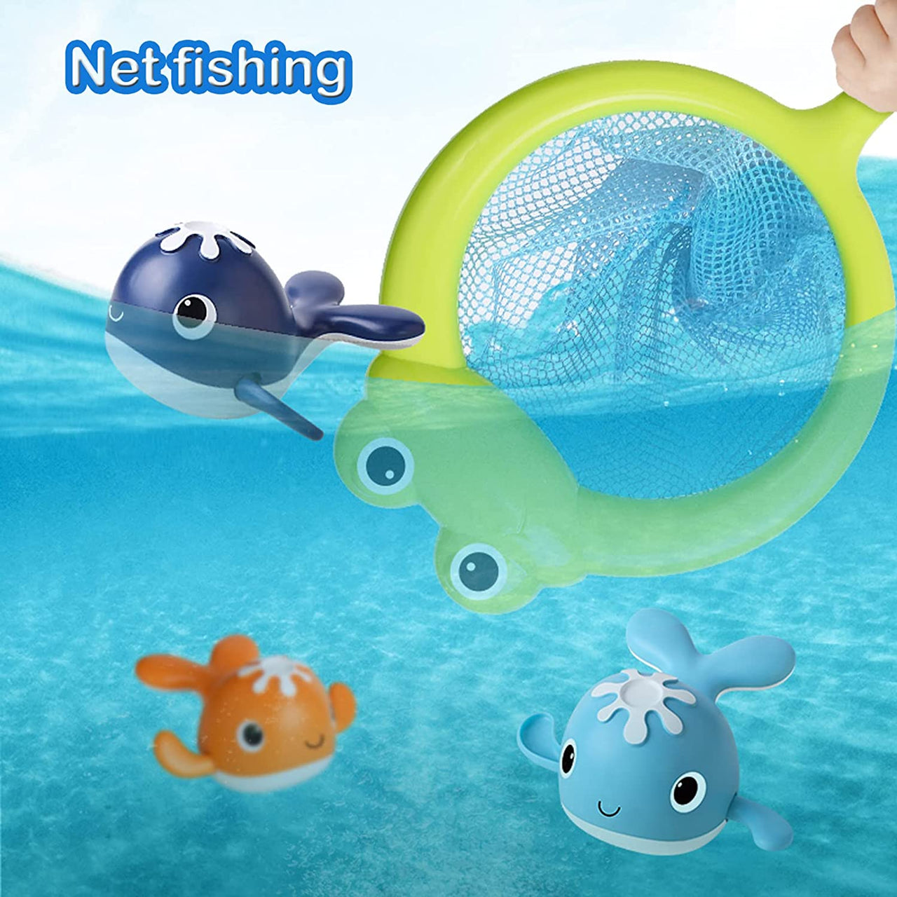 Bath Buddies™ - Pływające wieloryby - Akcesoria do kąpieli dla dzieci