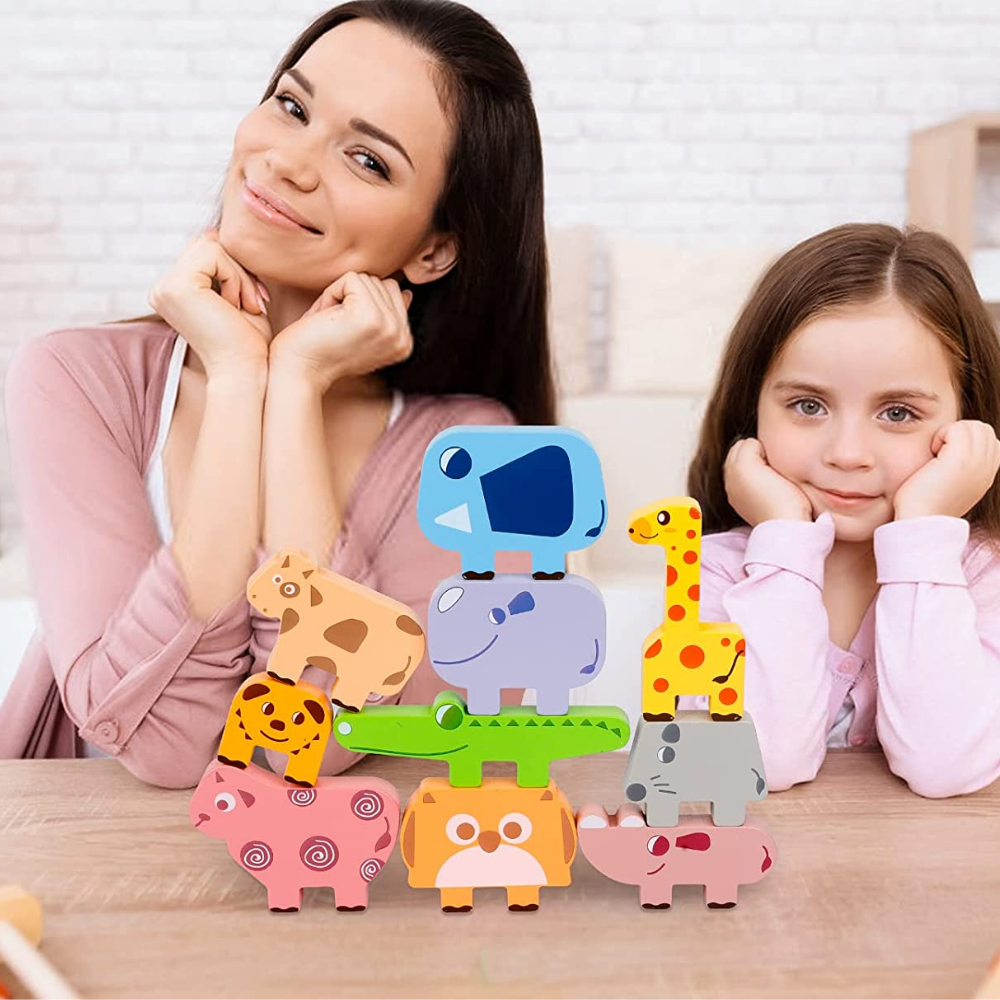 Animal Stacking™ - Układanka zwierzęta - Drewniane klocki