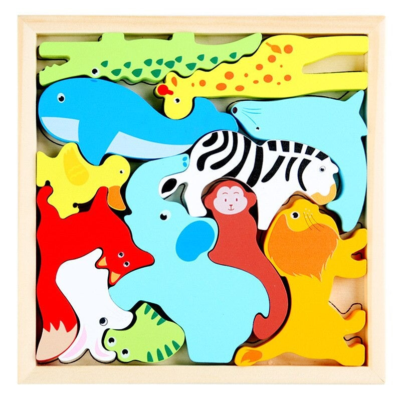 Woods™ - Puzzle ramkowe - Drewniana układanka w ramce