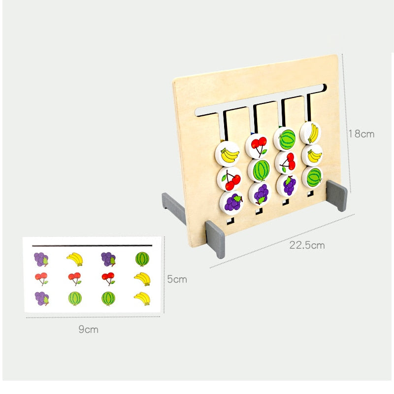 Woods™ - Układanka Montessori do sortowania - Nauka logicznego myślenia