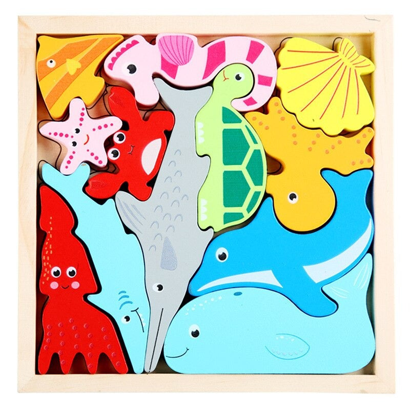 Woods™ - Puzzle ramkowe - Drewniana układanka w ramce