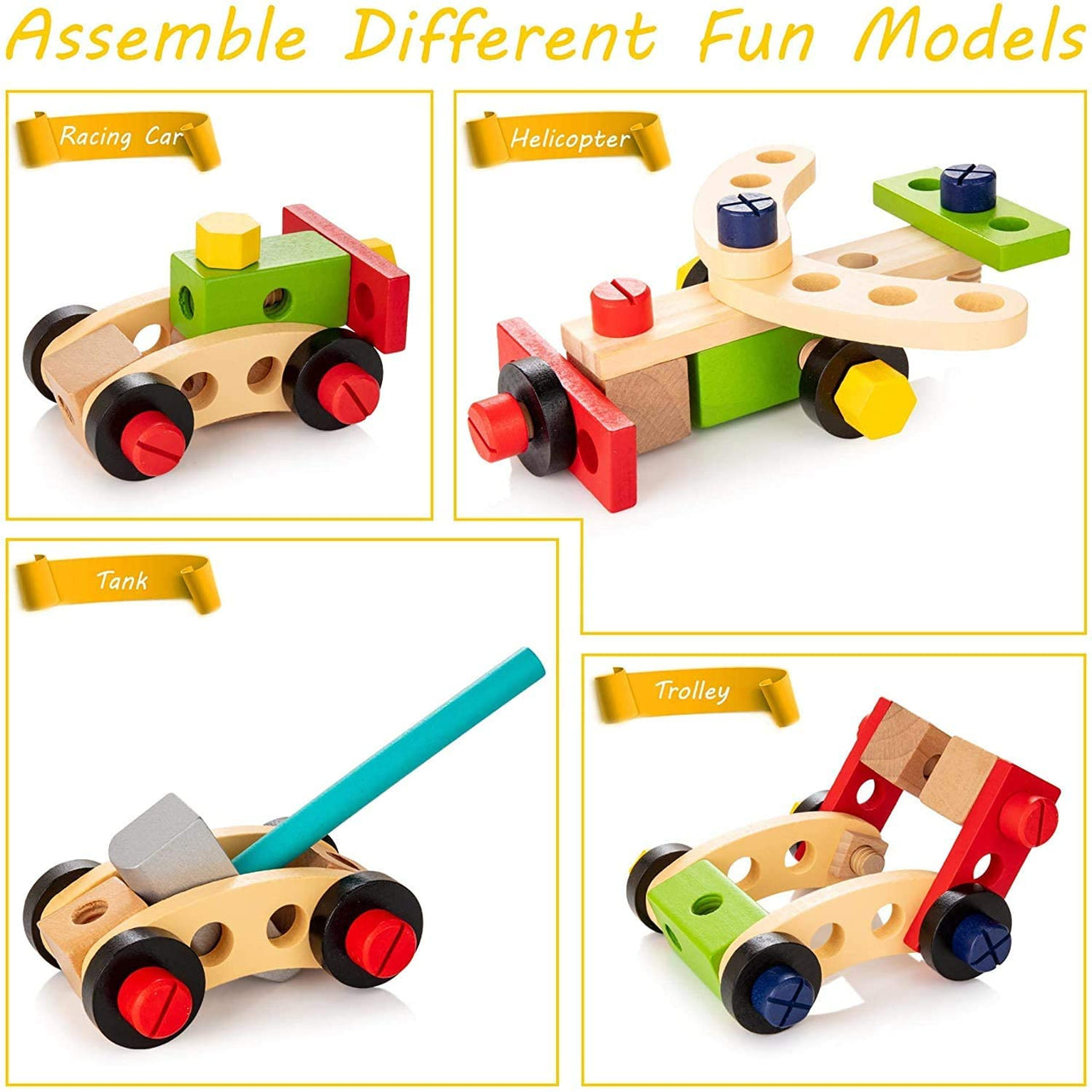 Woods™ - Drewniane narzędzia dla dzieci - Zabawka edukacyjna