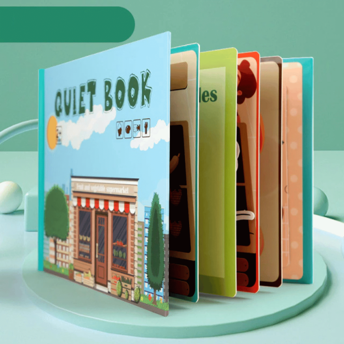 Quiet Book™ - Książka edukacyjna - Rozwój umiejętności motorycznych